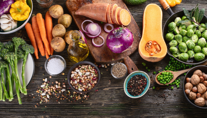 Ingredientes diversos e frescos paxixi