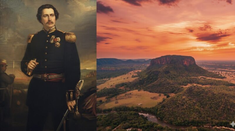 Retrato de Alfredo d’Escragnolle Taunay, escritor e militar do século XIX que registrou paisagens do sul do antigo Mato Grosso na literatura brasileira. Território do paxixi
