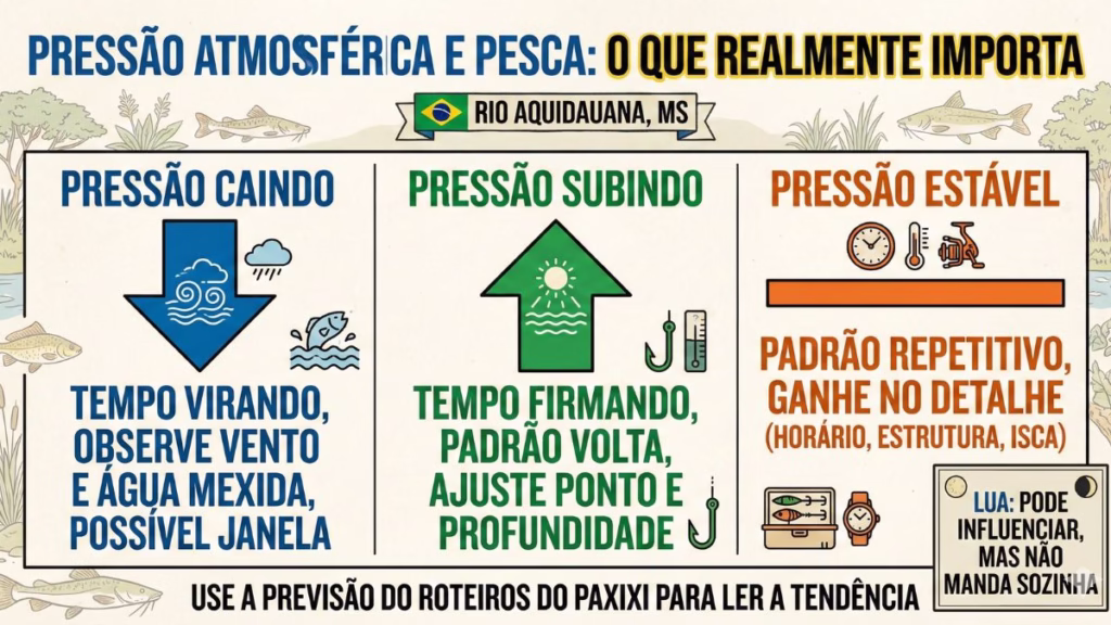 pressão atmosférica peixes pesca rio aquidauana roteiros do paxixi