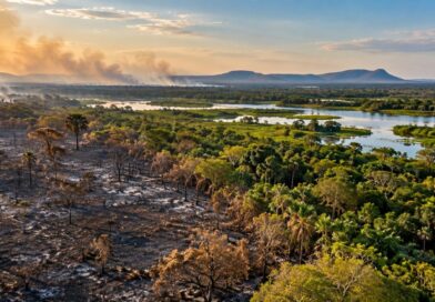 Queimadas em Aquidauana: novos inquéritos no Pantanal Queimadas em Aquidauana — fumaça sobre paisagem natural, imagem ilustrativa