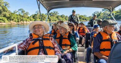 Ambiente fluvial relacionado ao turismo para idosos no Pantanal