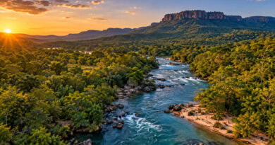 Turismo em Camisão e Piraputanga, representação ilustrativa da paisagem da Serra de Maracaju